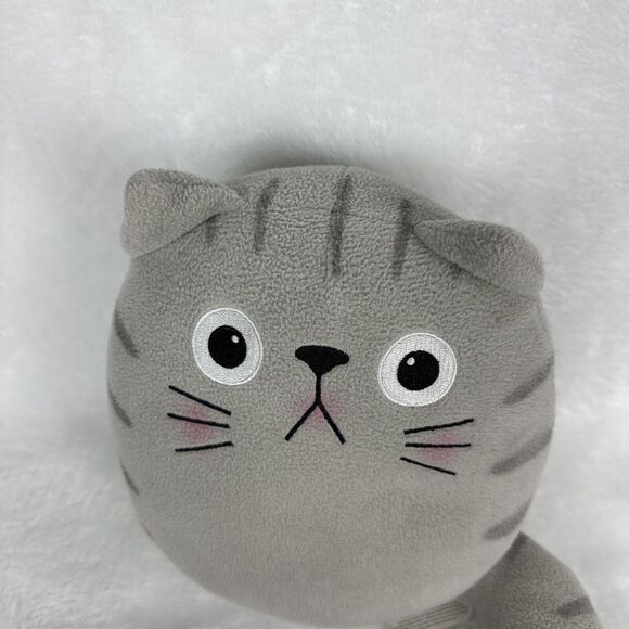 Dicke Katze & Friends 10" Gray Cat Plush 2013 Kitty Stuffed Animal Toy Doll - Picture 2 of 11